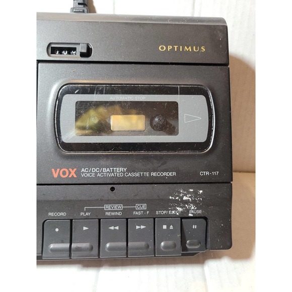 RadioShack  Optimus CTR - 117 Cassette Recorder with voice activation - Picture 3 of 7